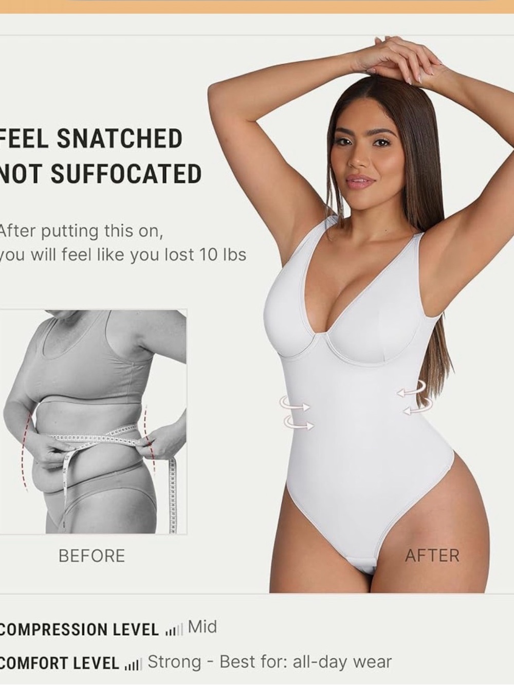 New with Tags  White Women's Underwire Bodysuit  Tank Top Size XL